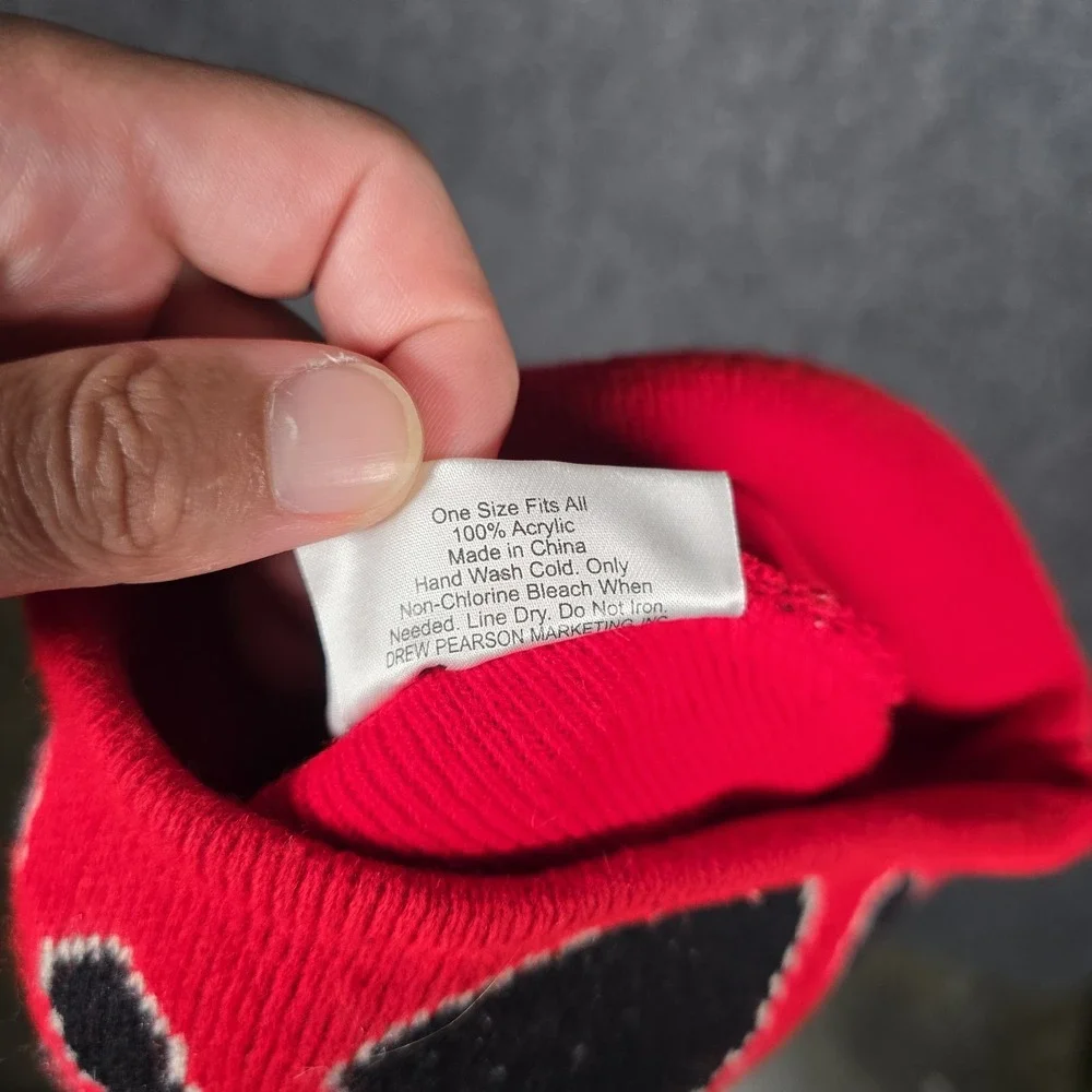 Vintage Y2K Flame Beanie Chevrolet Racing Acrylic‎ Chevy Skater
